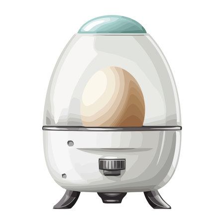 boiled egg food icon on white backgroundのイラスト素材