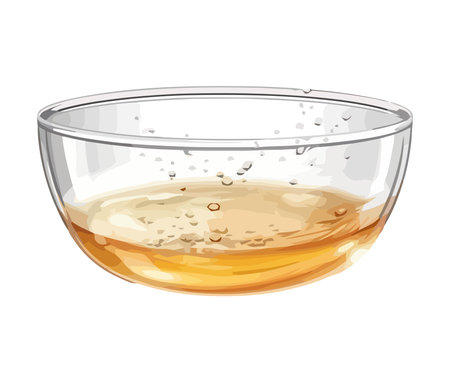 bowl glass with drinkのイラスト素材