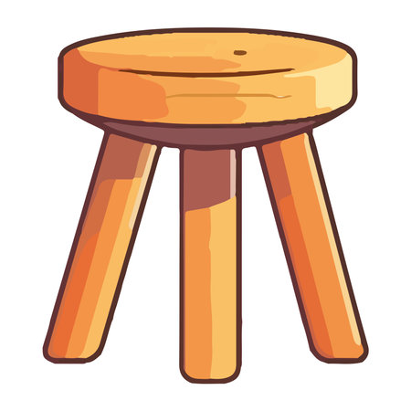 wooden bench classic style iconのイラスト素材