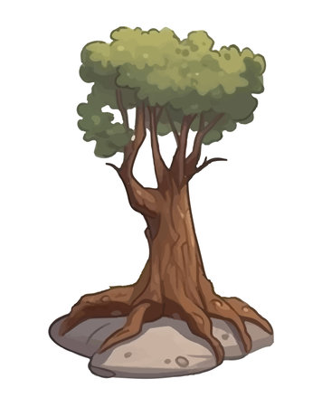 Green tree growth symbolizes nature organicのイラスト素材