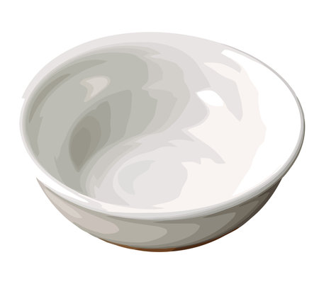 Modern crockery for a clean mealのイラスト素材
