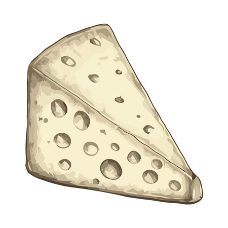 A fresh cheese slice, a healthy snackのイラスト素材