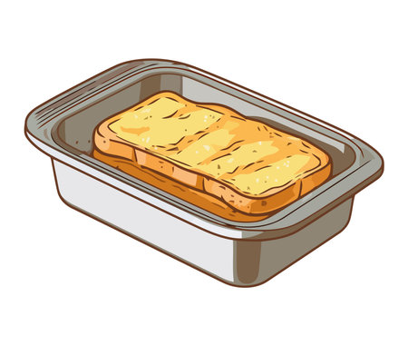 Gourmet meal with fresh bread and dessertのイラスト素材