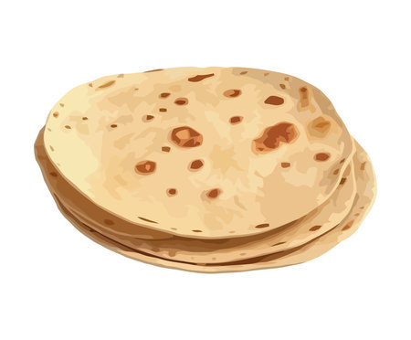 fresh pita bread traditional iconのイラスト素材