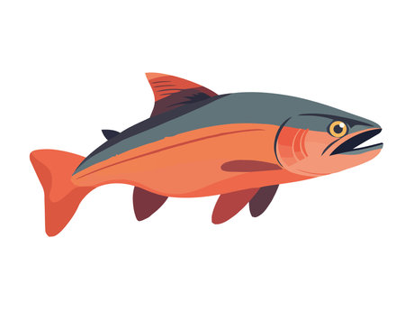 Underwater activity fish swimmingのイラスト素材