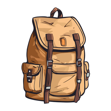 backpack equipment for explorationのイラスト素材