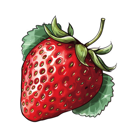 Juicy strawberry, fresh from natures gourmet farmのイラスト素材
