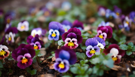 Vibrant wildflower bouquet showcases nature beauty in multi colored variations generated by artificial intelligenceの素材