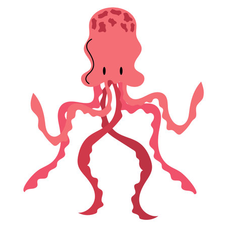 pink octopus designのイラスト素材