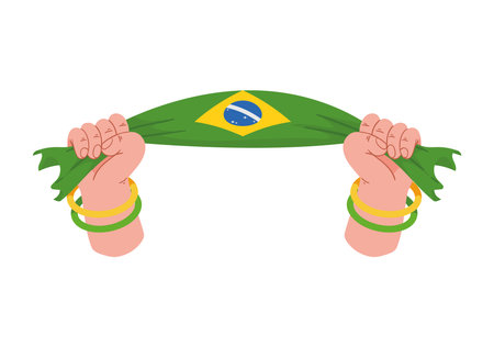 brazil day celebration country iconのイラスト素材