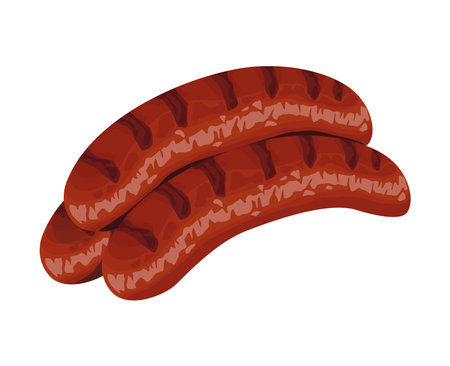 meat product sausages iconのイラスト素材
