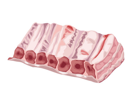 meat product pork ribs iconのイラスト素材