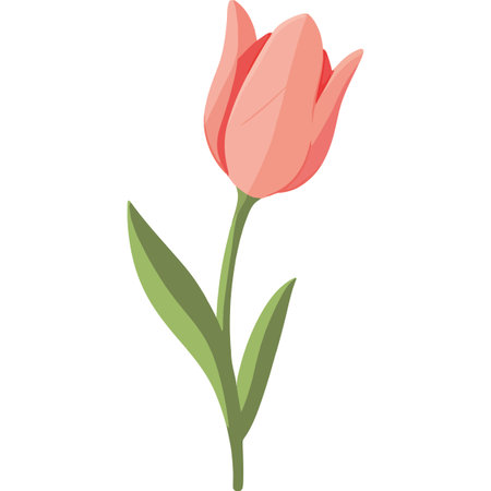 beauty tulip flower iconのイラスト素材