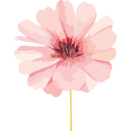 pink flower garden watercolor styleのイラスト素材