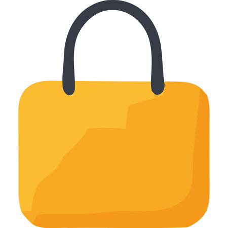 yellow and modern handbag iconのイラスト素材