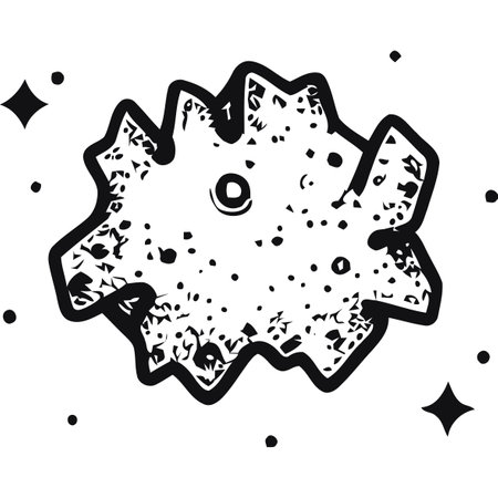 meteorite in the spaceのイラスト素材