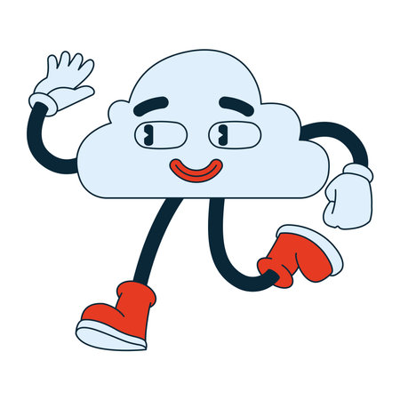 weather cartoon character cloudのイラスト素材
