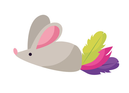 pet rubber toy mouseのイラスト素材