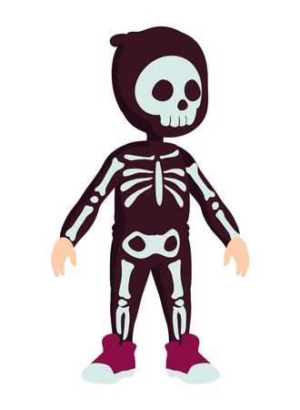 halloween character skeletonのイラスト素材