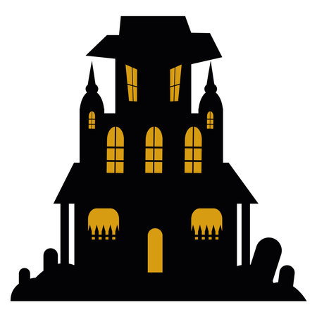 halloween castle gothicのイラスト素材