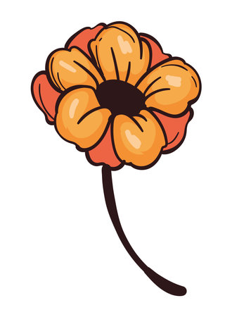 autumn nature flowerのイラスト素材