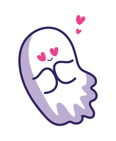 halloween kawaii ghost adorableのイラスト素材