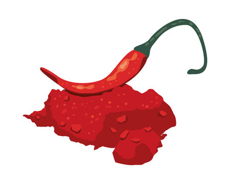 chili pepper powder vegetableのイラスト素材