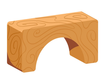 block wooden toy isolatedのイラスト素材