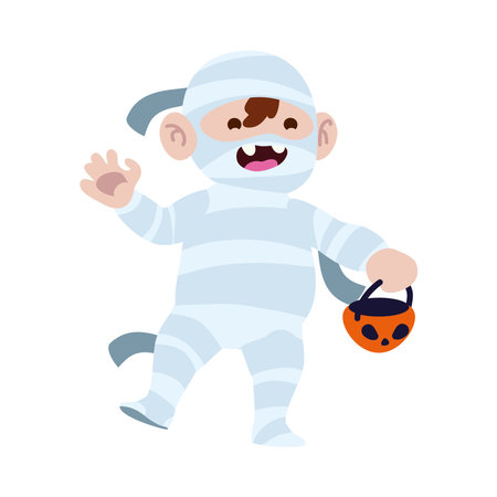 halloween kid disguised characterのイラスト素材