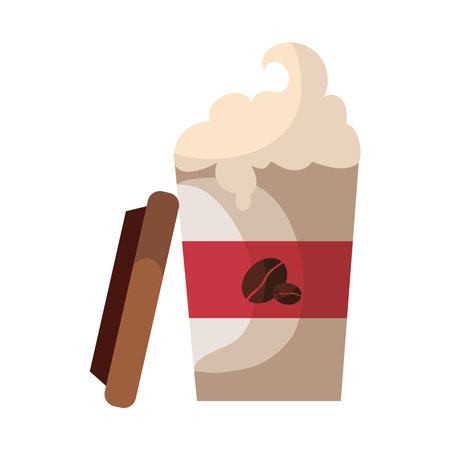 reusable coffee cup cappuccinoのイラスト素材