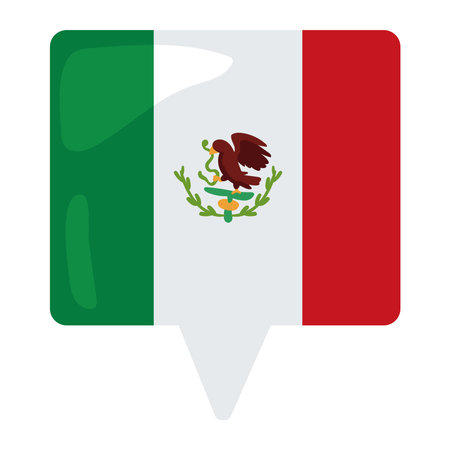 mexican flag illustrationのイラスト素材