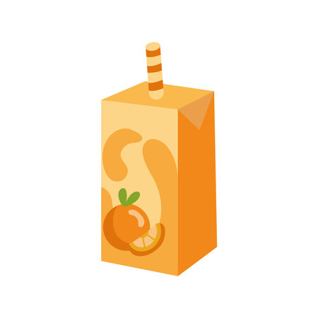 tetrapack box juiceのイラスト素材
