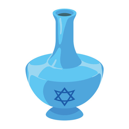 hanukkah vase isolatedのイラスト素材