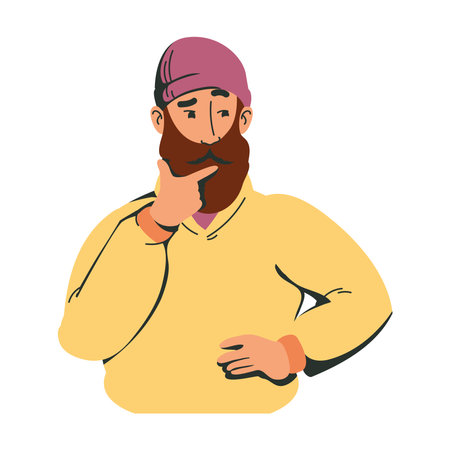 man thinking cartoonのイラスト素材