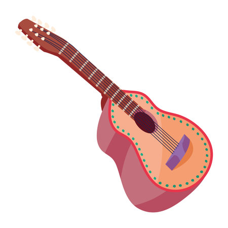 colombian culture guitarのイラスト素材