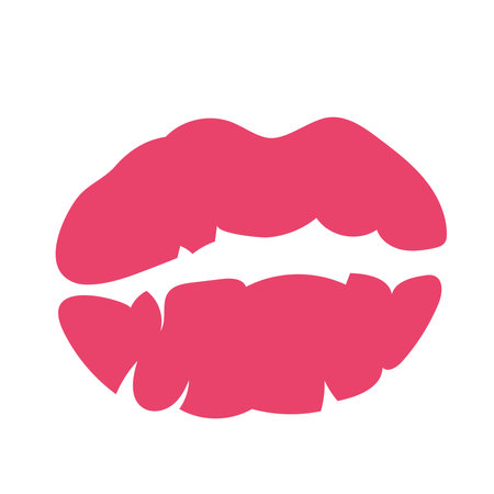 kiss lips illustration designのイラスト素材