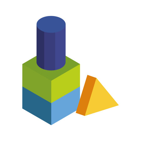 toys blocks isolatedのイラスト素材