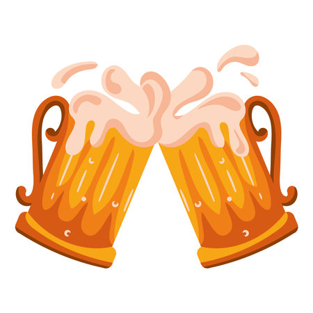 germany beers toastのイラスト素材