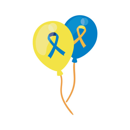 down syndrome balloonsのイラスト素材