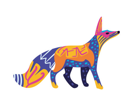 alebrije mexico foxのイラスト素材