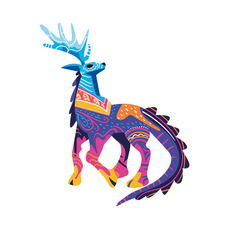 alebrije mexico deerのイラスト素材