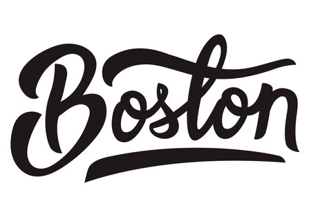 boston city letteringのイラスト素材