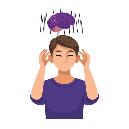 epilepsy day manのイラスト素材
