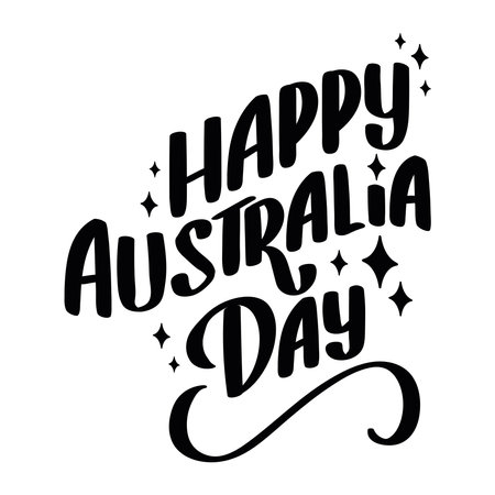 australia day lettering greetingのイラスト素材