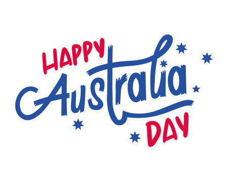 australia day lettering celebrationのイラスト素材