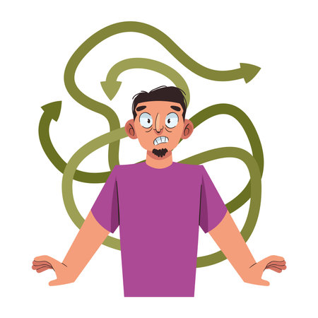 attention deficit hyperactivity disorder distractedのイラスト素材