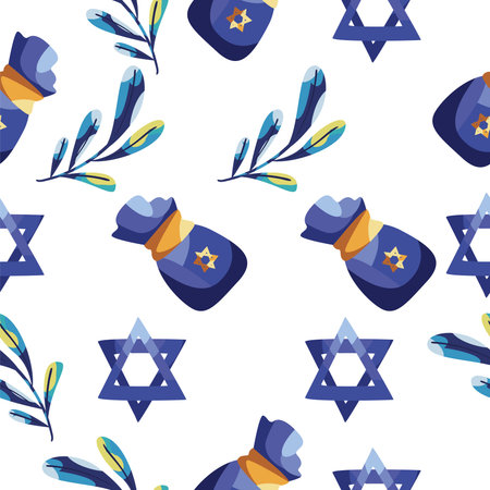 hanukkah background jewishのイラスト素材