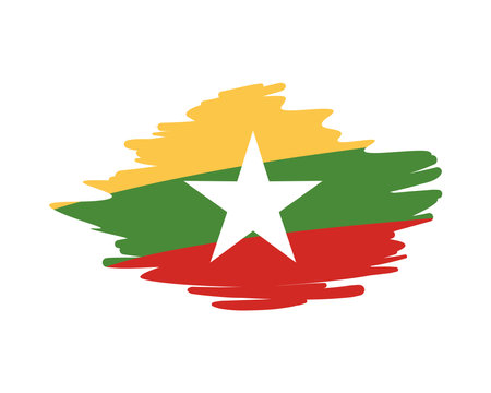 myanmar independence day freedomのイラスト素材
