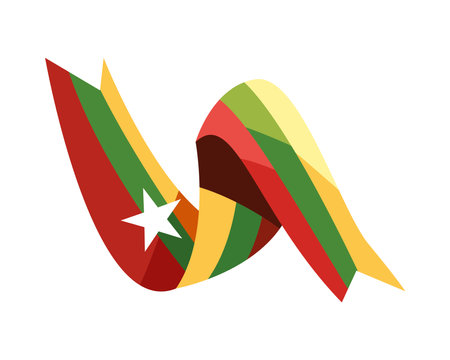 myanmar independence day happyのイラスト素材