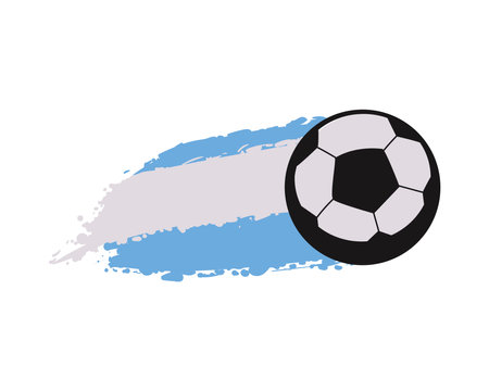 soccer argentina ball and flagのイラスト素材